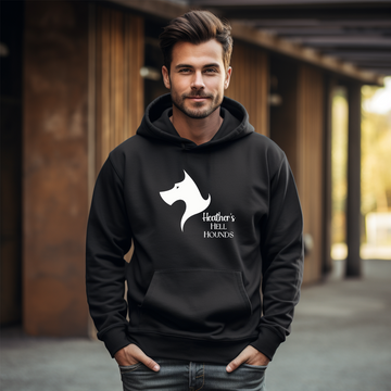Heather's Hell Hounds white motif - Unisex Heavy Blend™ Hoodie